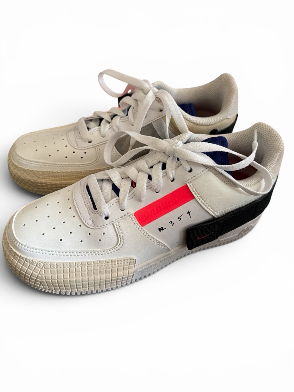 NIKE AF1-TYPE AIR FORCE 1 TYPE SUMMIT WHITE-RED ORBIT-WHITE [CI0054-100] Size 4y